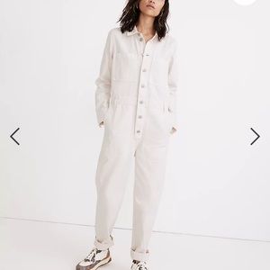 Petite Garment-Dyed Relaxed Coverall Jumpsuit